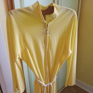 Vintage 70s yellow sweater disco pop psychedelic